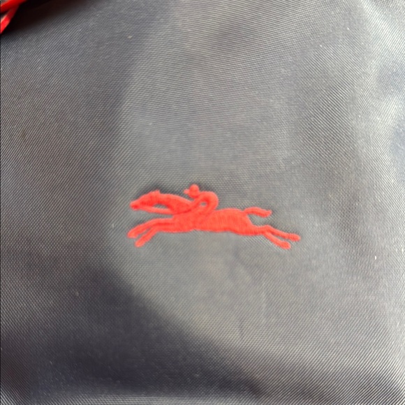 Longchamp Mini Le Pliage Backpack Navy Blue with Red Accents - Picture 3 of 11